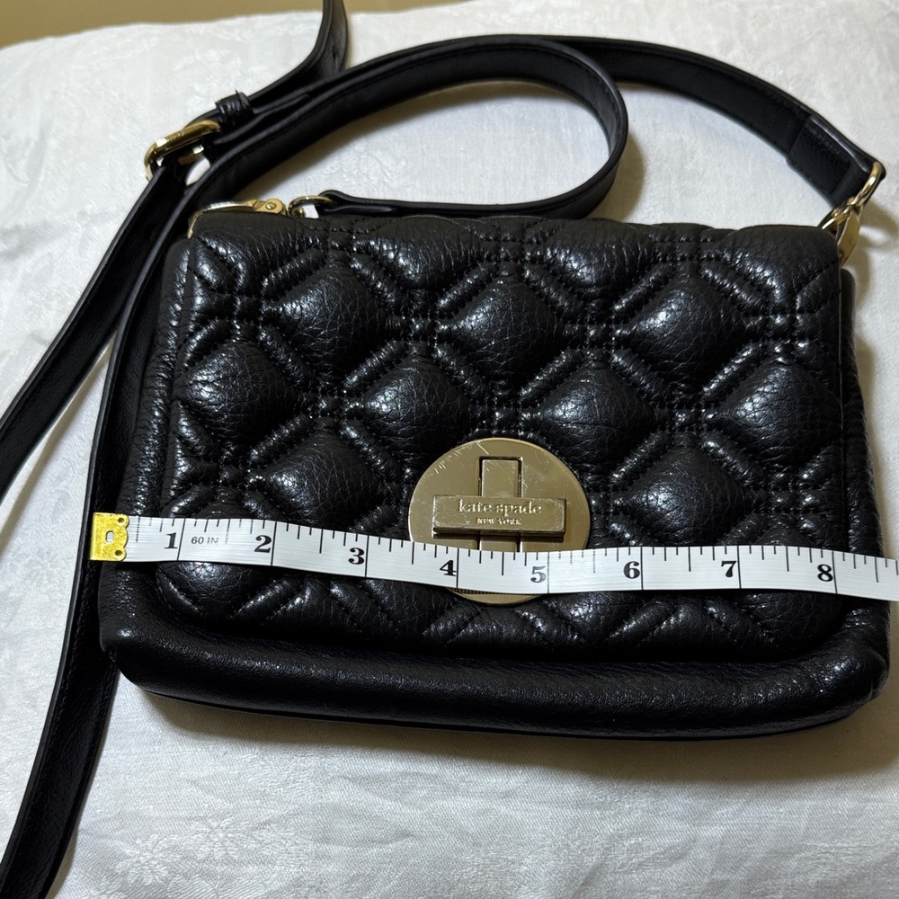 Kate Spade Black Quilted Crossbody Bag with Gold Hardware - Picture 3 of 16